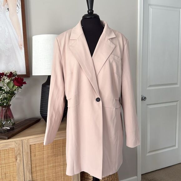 Unbranded Nude Oversized Longline Blazer - Picture 2 of 9
